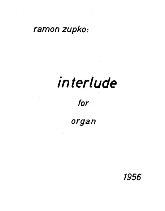 INTERLUDE FOR ORGAN