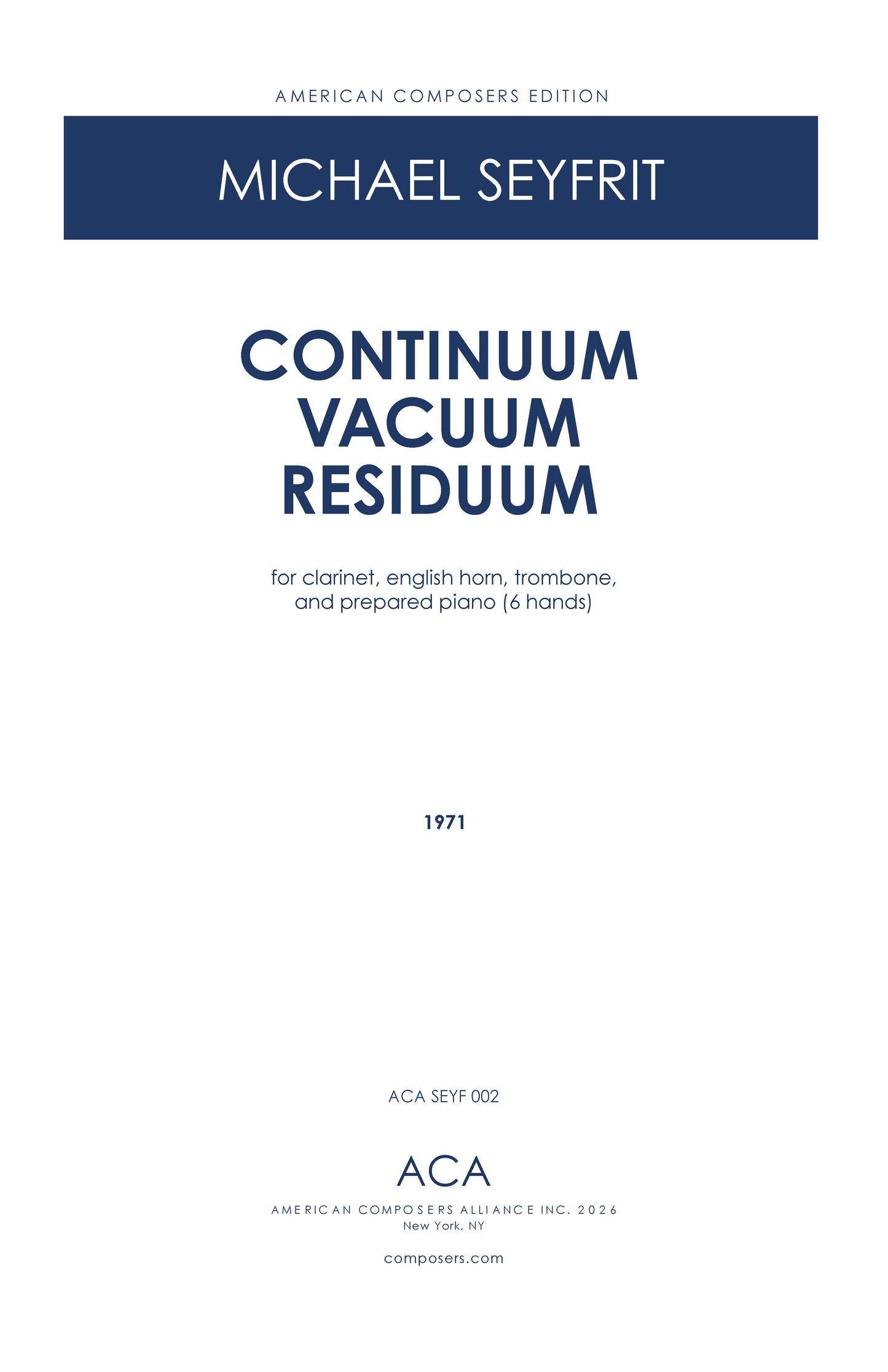 CONTINUUM,VACUUM,RESIDUUM