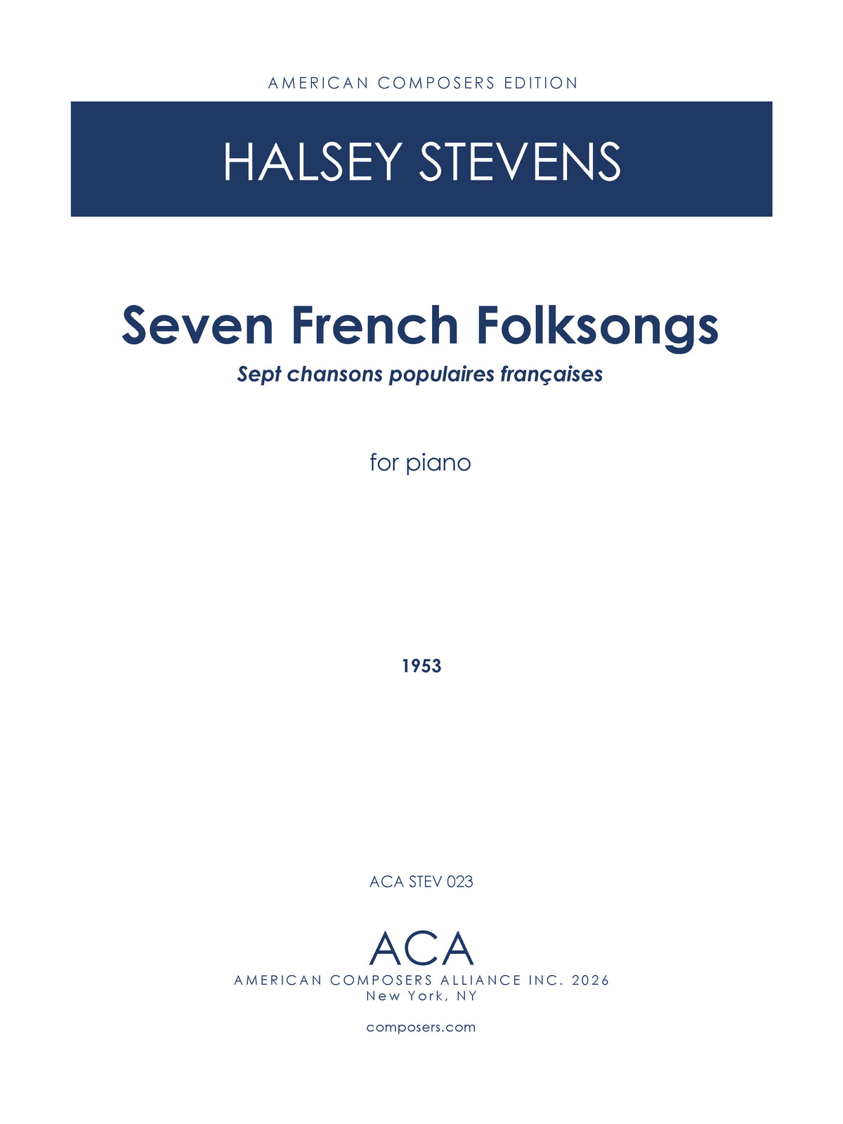 Seven French Folksongs