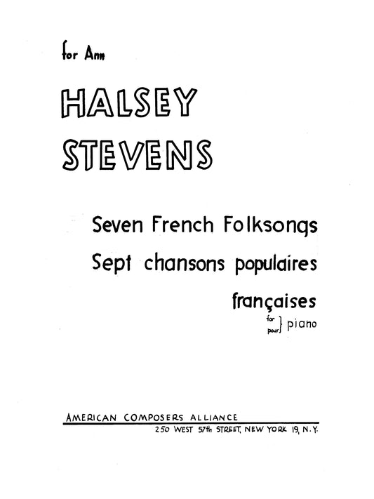 Seven French Folksongs