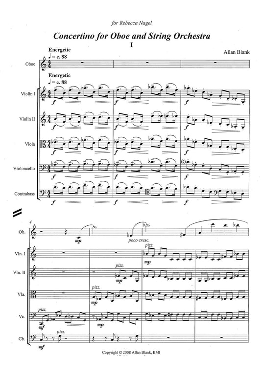 CONCERTINO FOR OBOE AND STRING ORCHESTRA