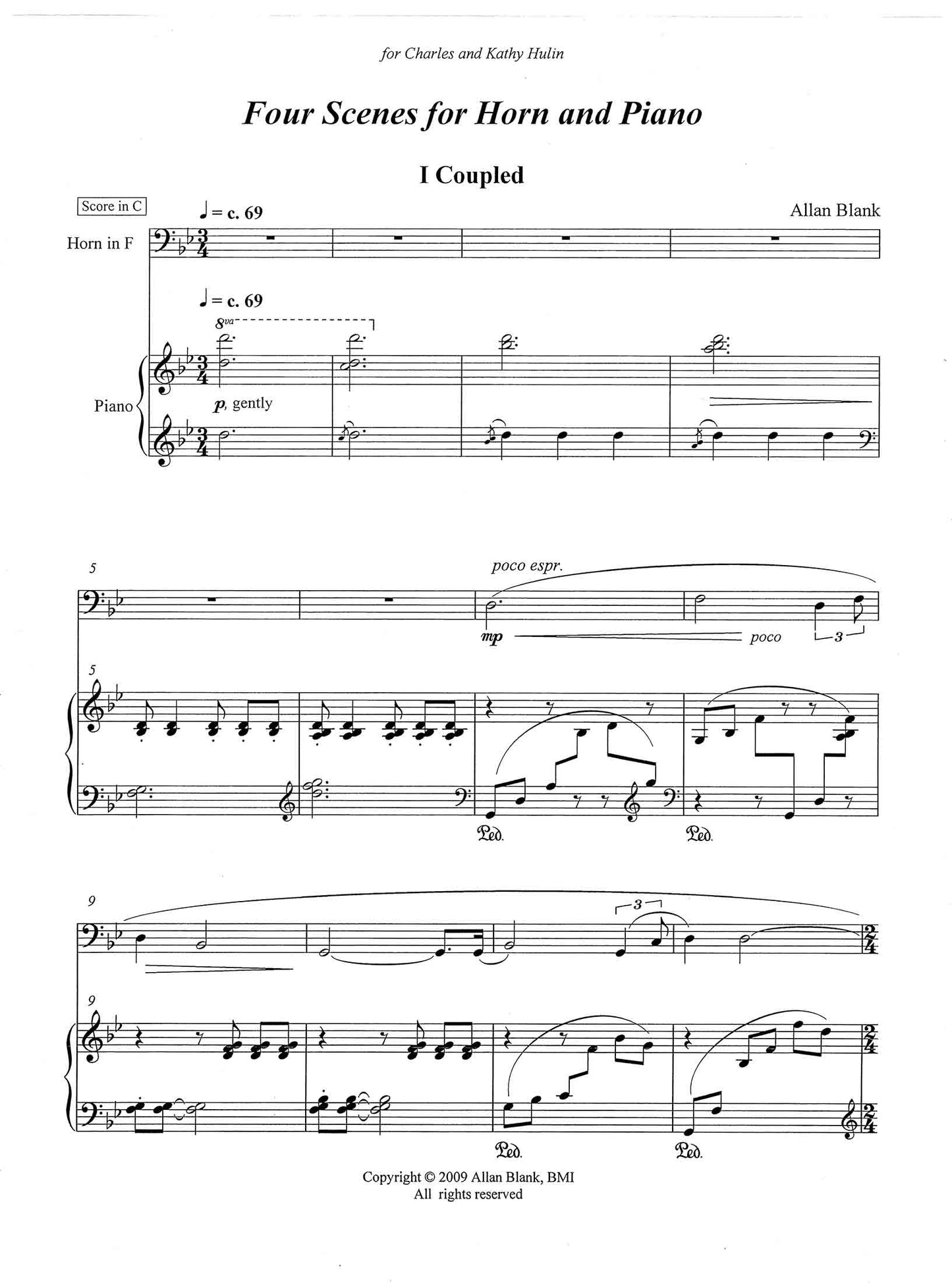 FOUR SCENES for horn and piano