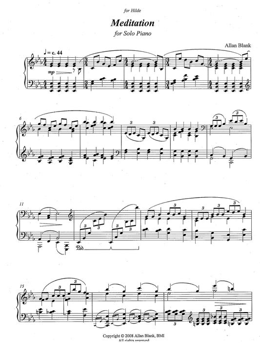 MEDITATION FOR SOLO PIANO