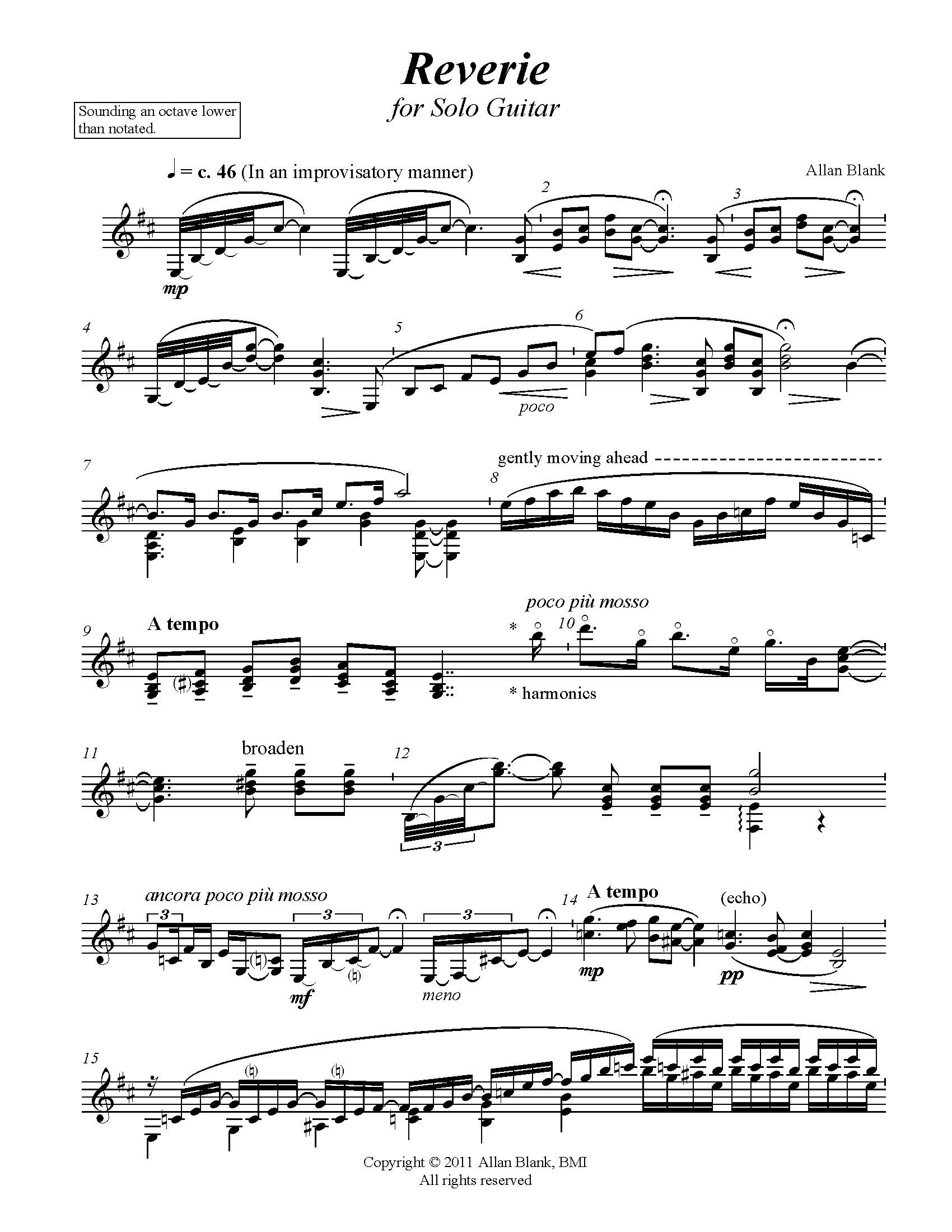 REVERIE – American Composers Alliance