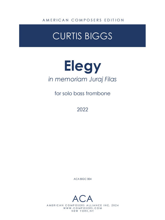 Elegy in Memoriam Juraj Filas