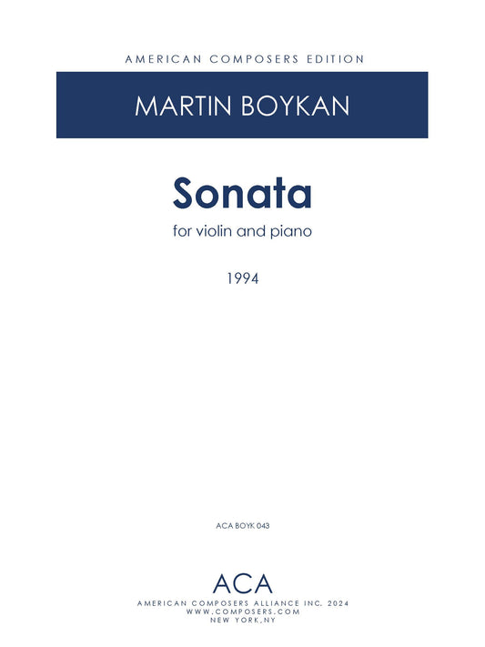 Sonata for Violin and Piano