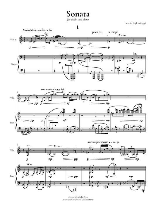 Sonata for Violin and Piano