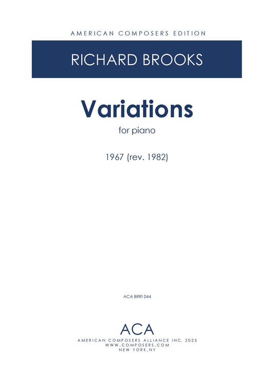 Variations For Piano