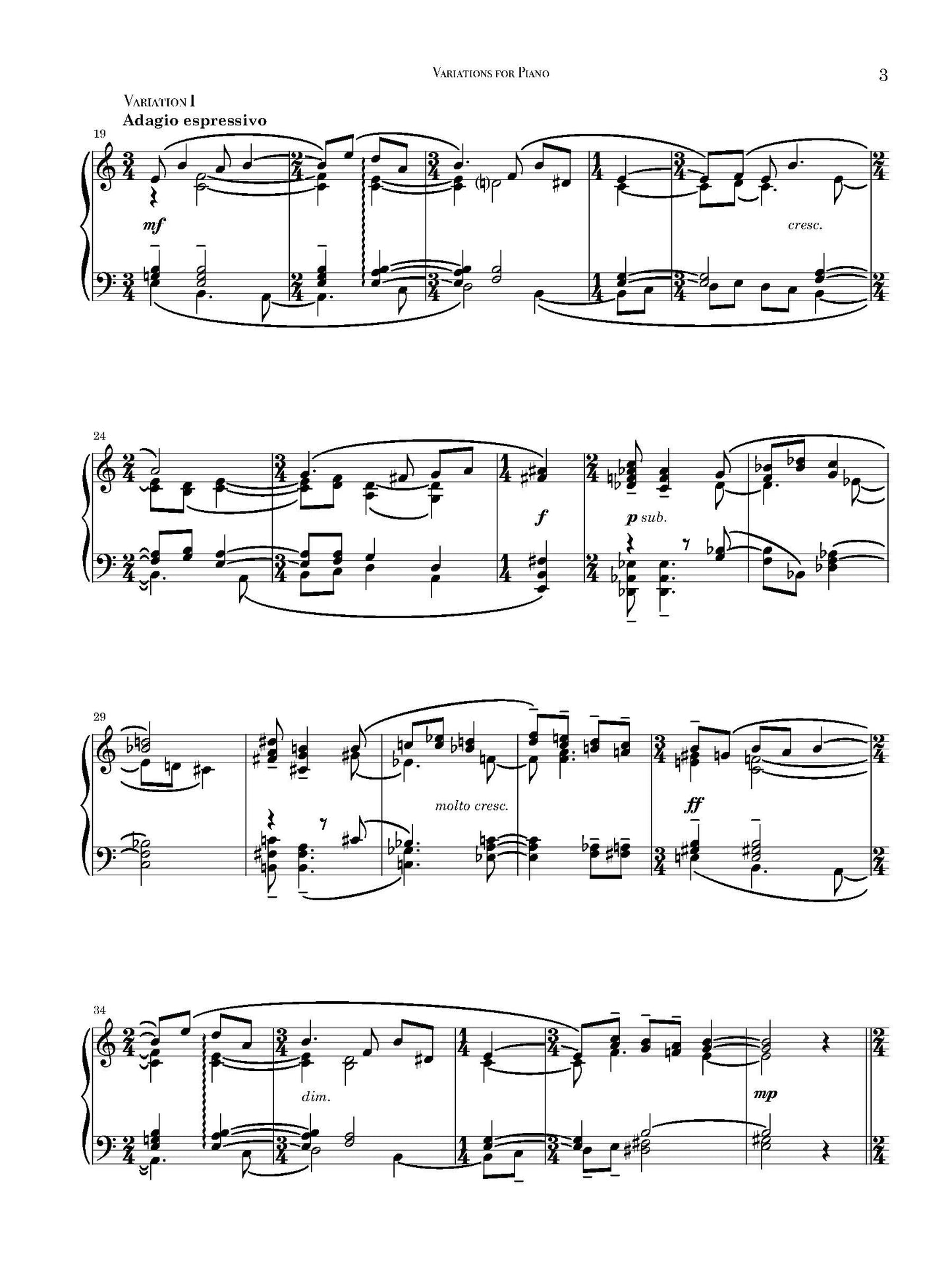 Variations For Piano