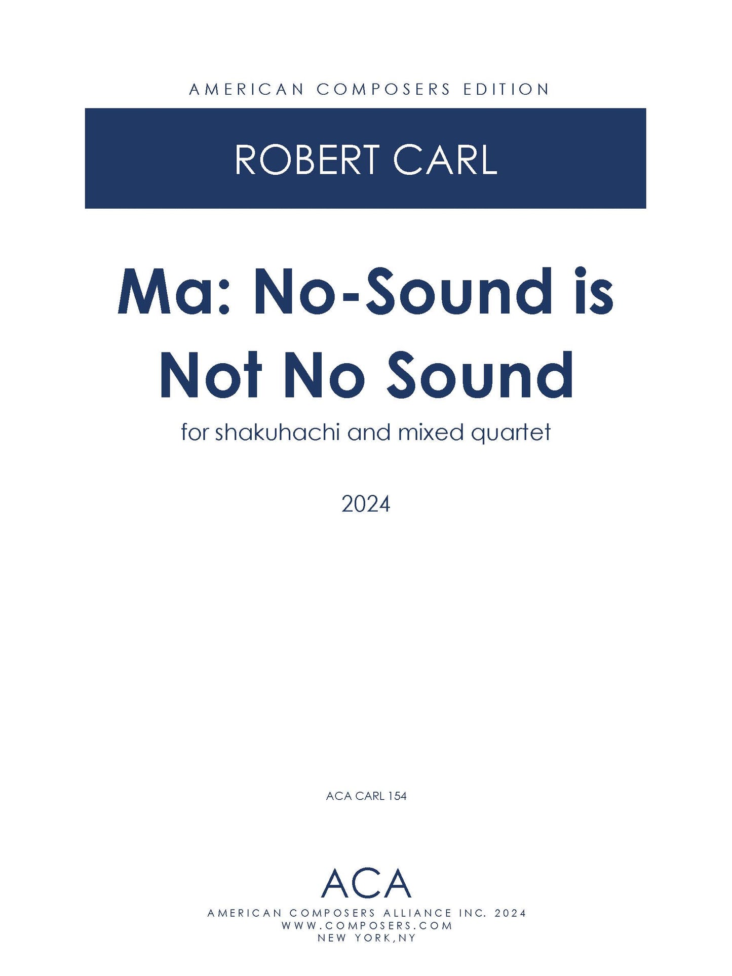 Ma: No-Sound Is Not No Sound