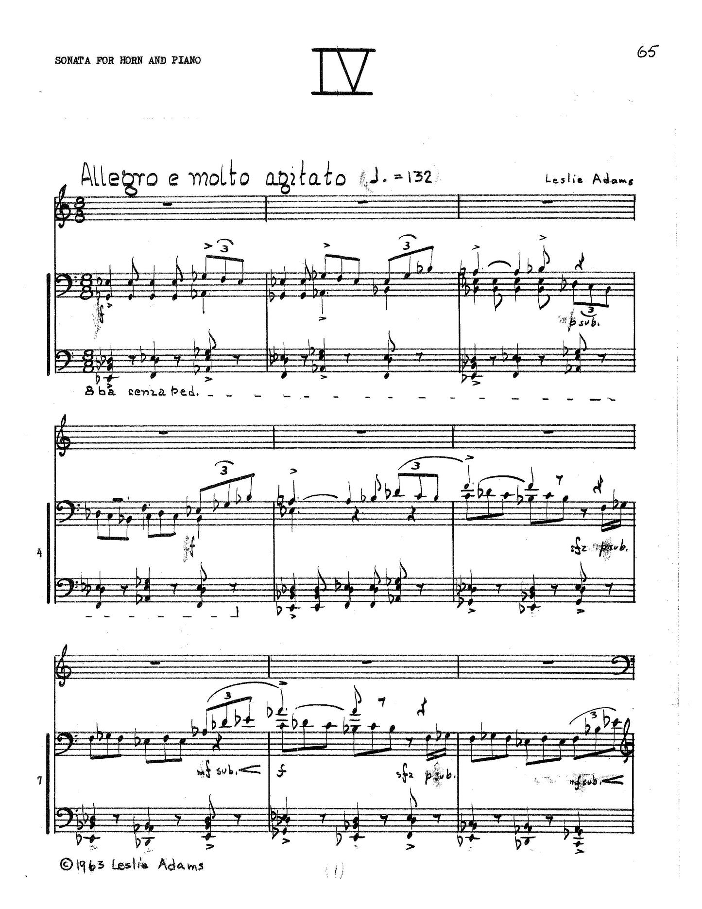 SONATA for Horn and Piano: EMPIRE (Manuscript)