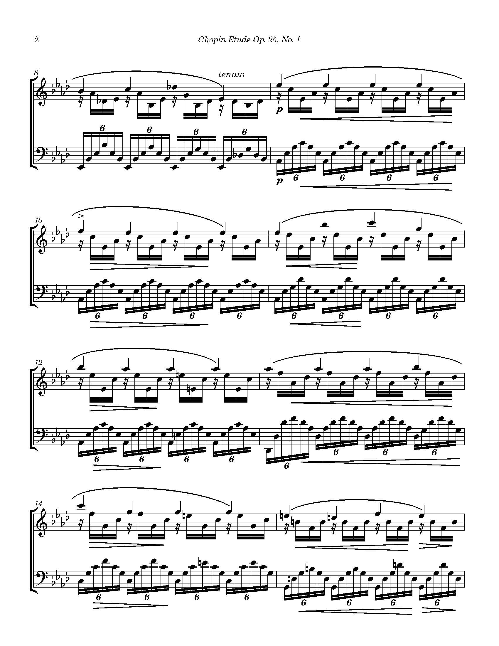 Chopin: Etude Op. 25, No. 1 for Marimba Four-Hands – American