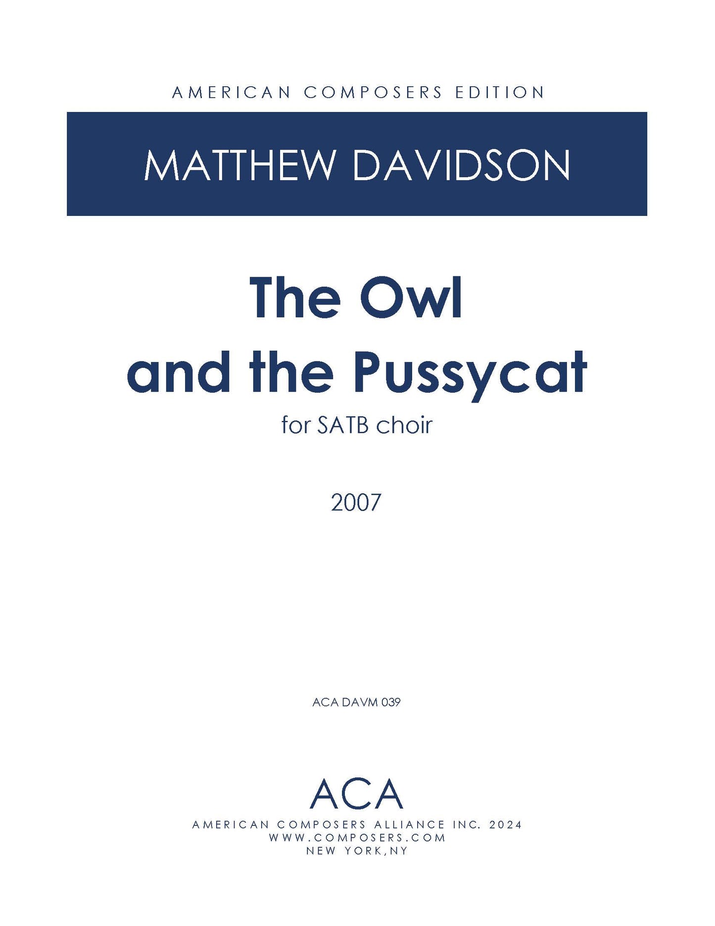 Owl And The Pussycat