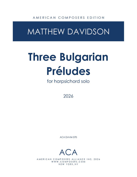 Three Bulgarian Préludes