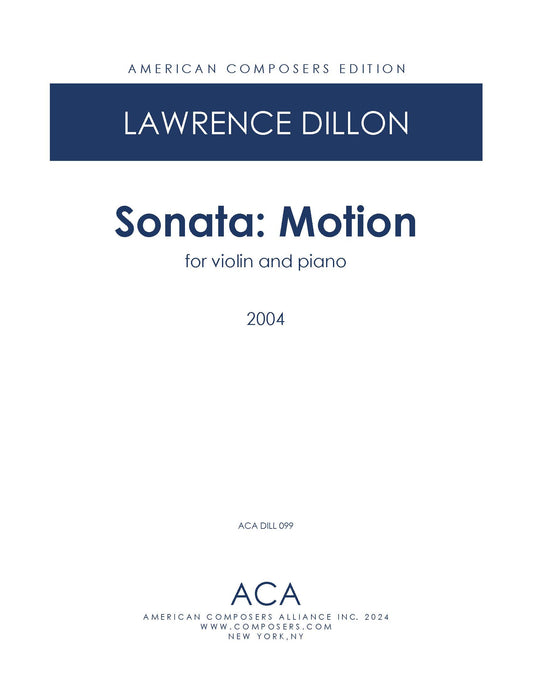 Sonata: Motion - for Violin and Piano