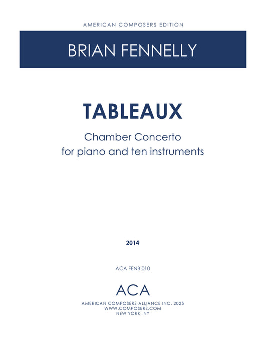 Tableaux: Chamber Concerto for Piano and 10 Instruments