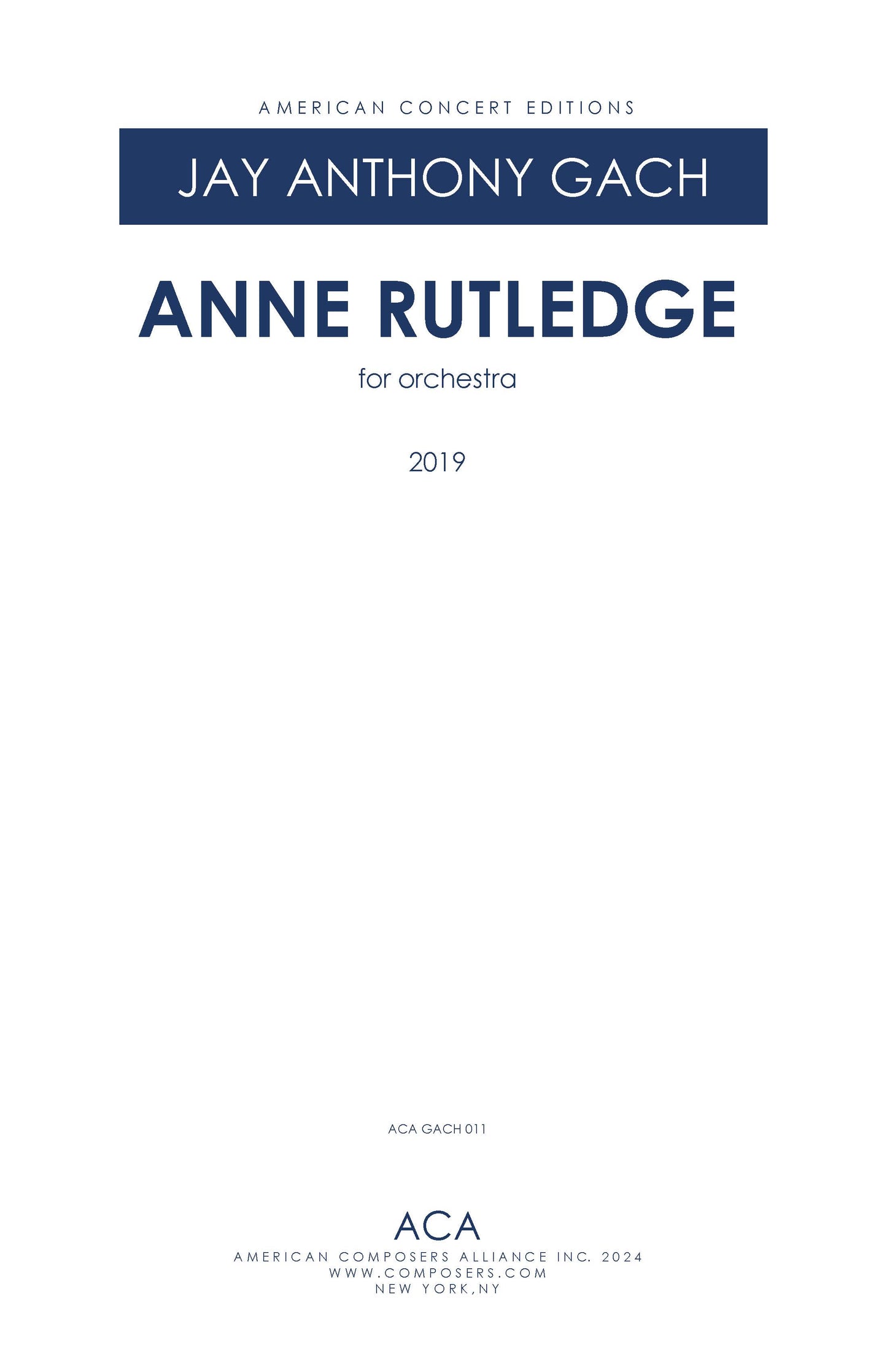 ANNE RUTLEDGE