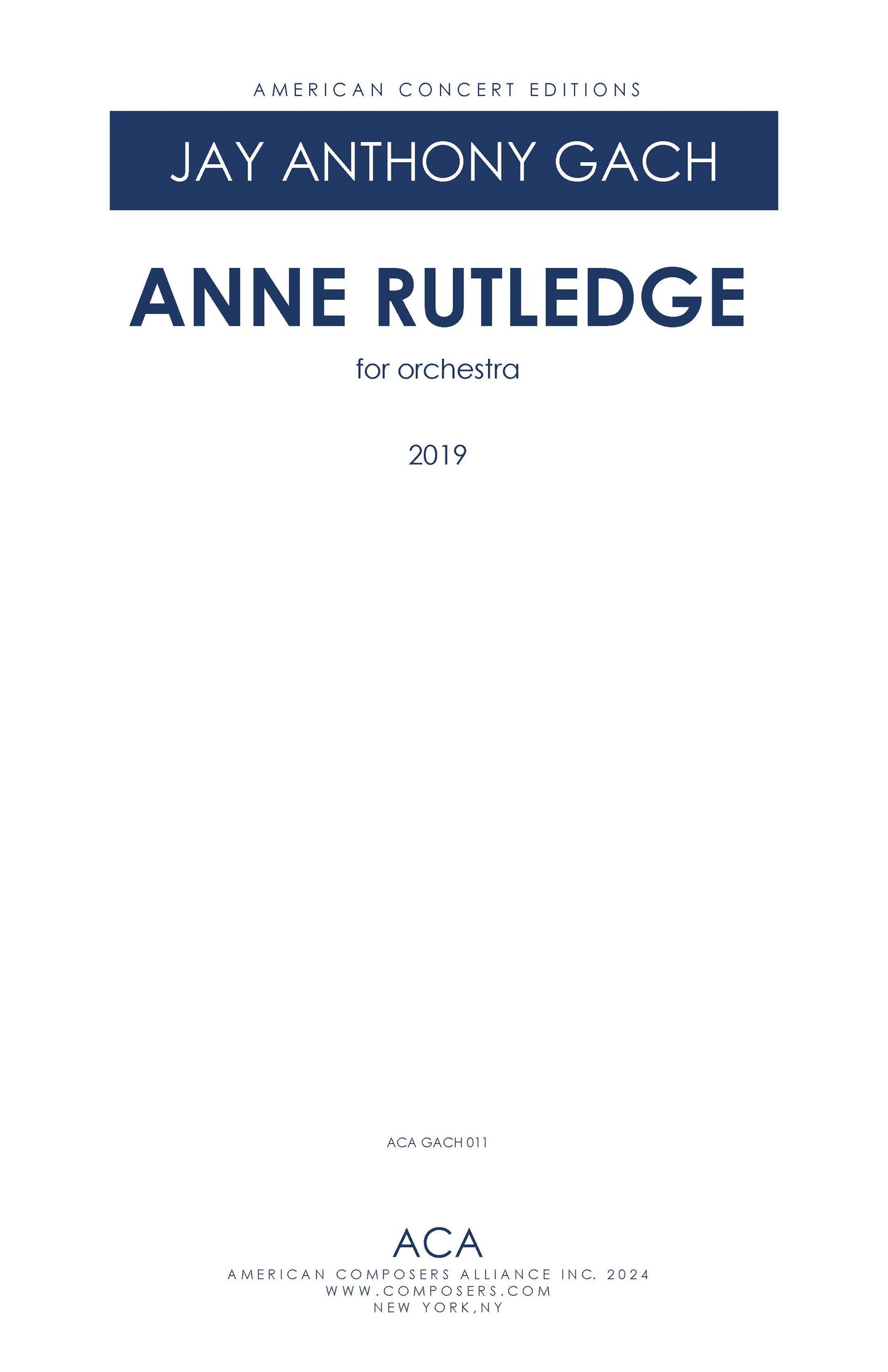 ANNE RUTLEDGE