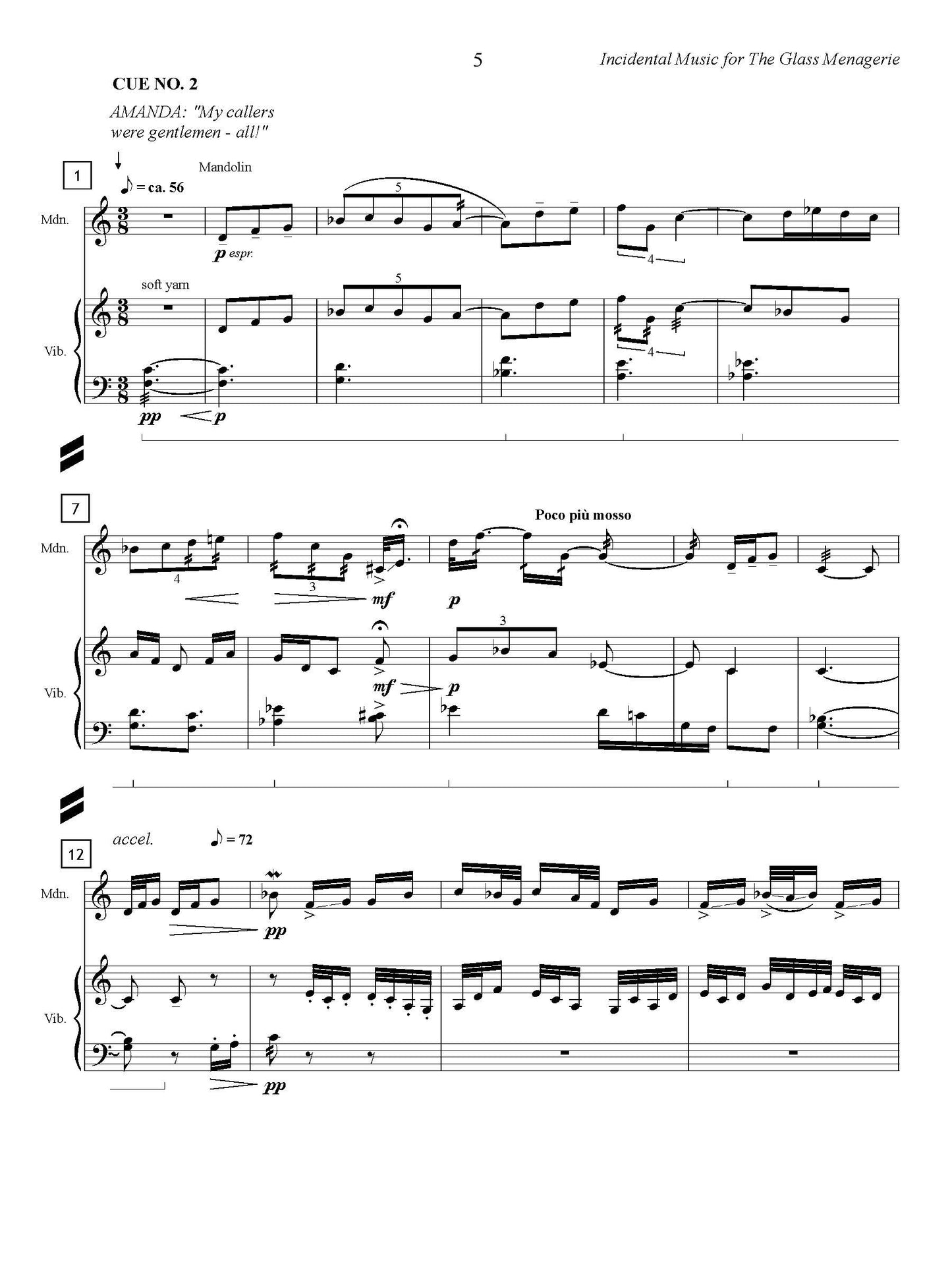 Incidental Music for The Glass Menagerie