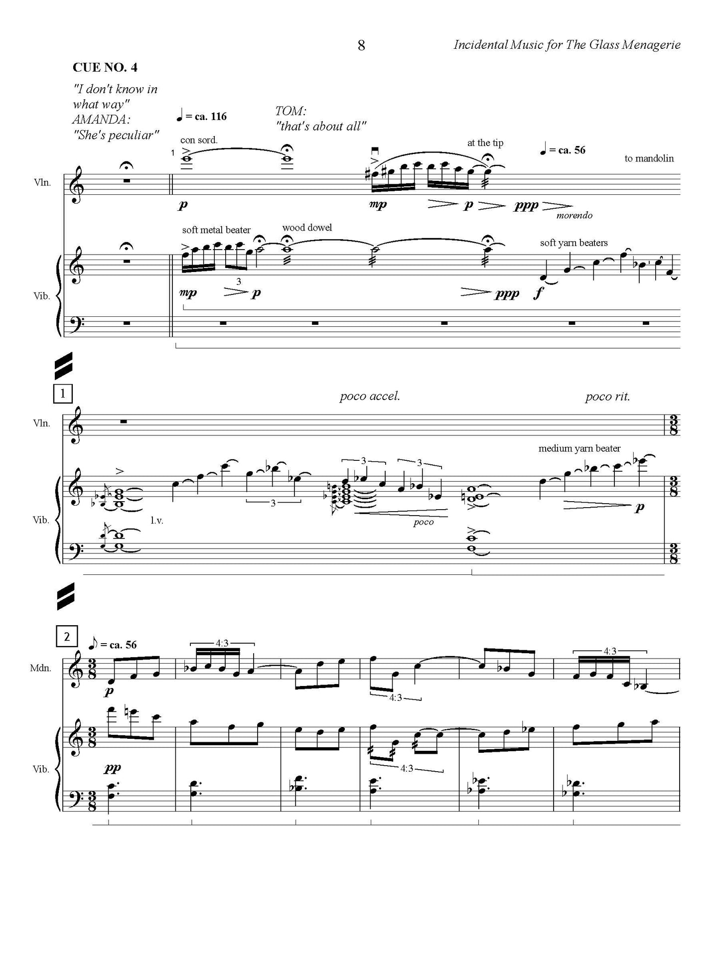 Incidental Music for The Glass Menagerie