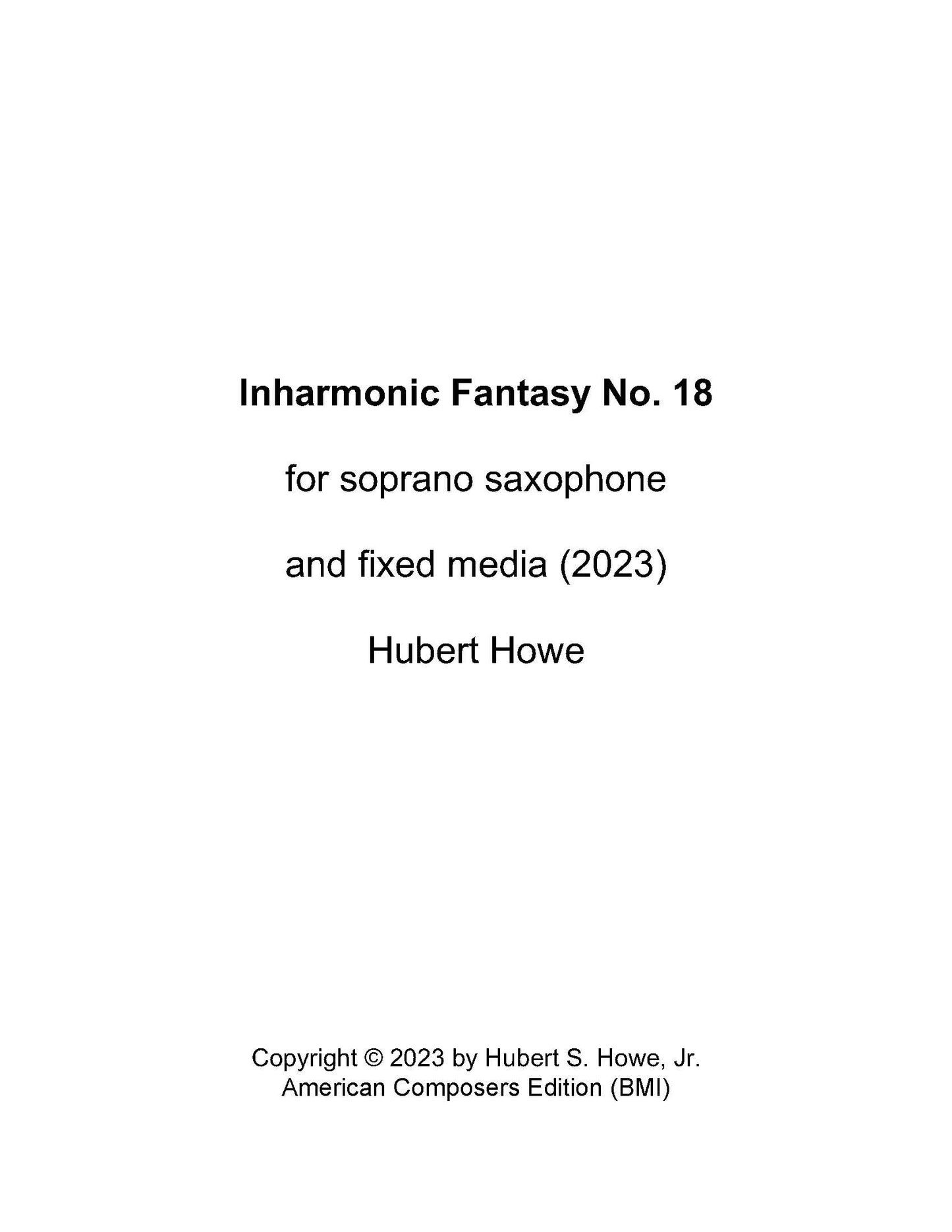 Inharmonic Fantasy No. 18