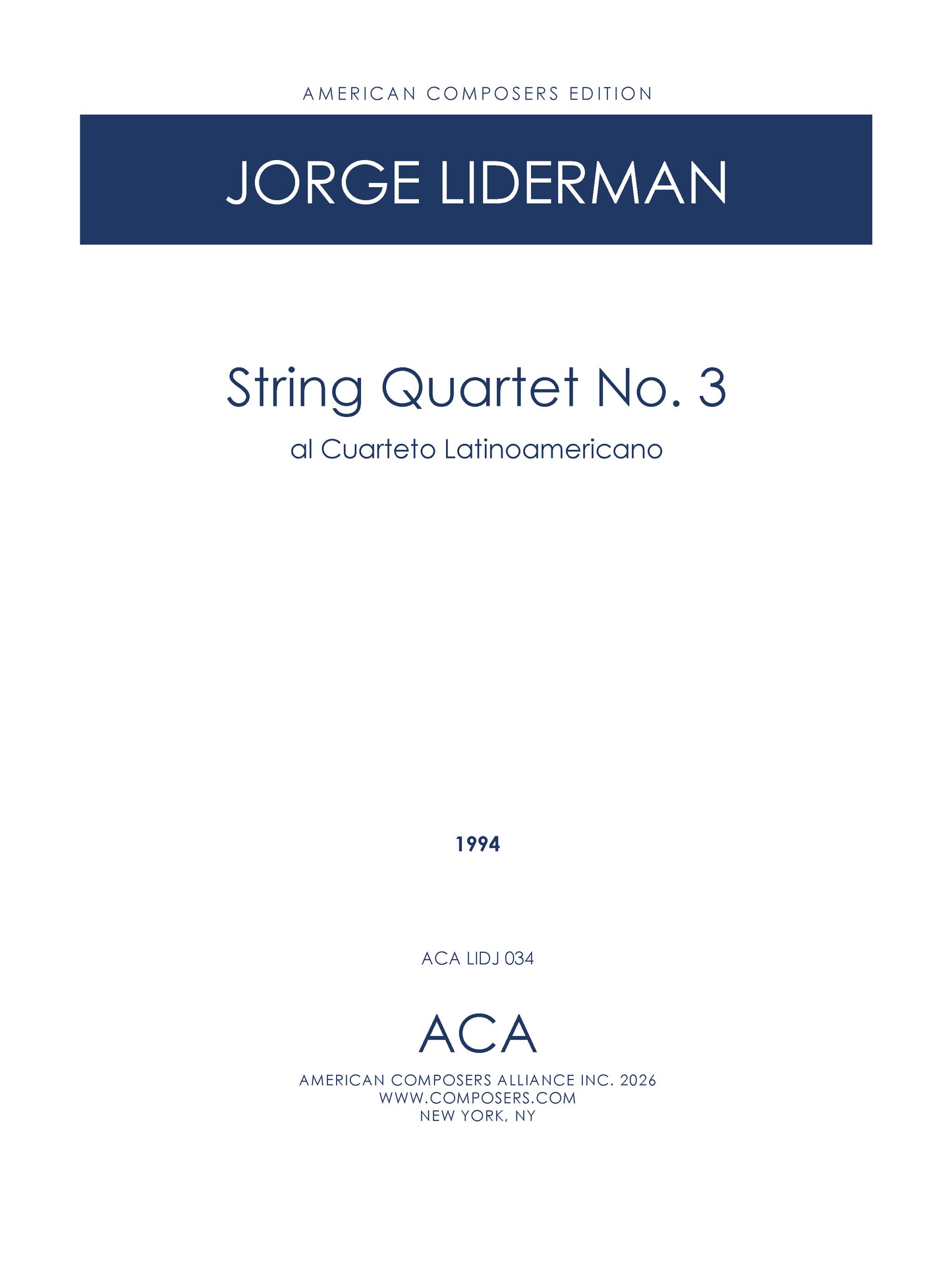String Quartet No. 3