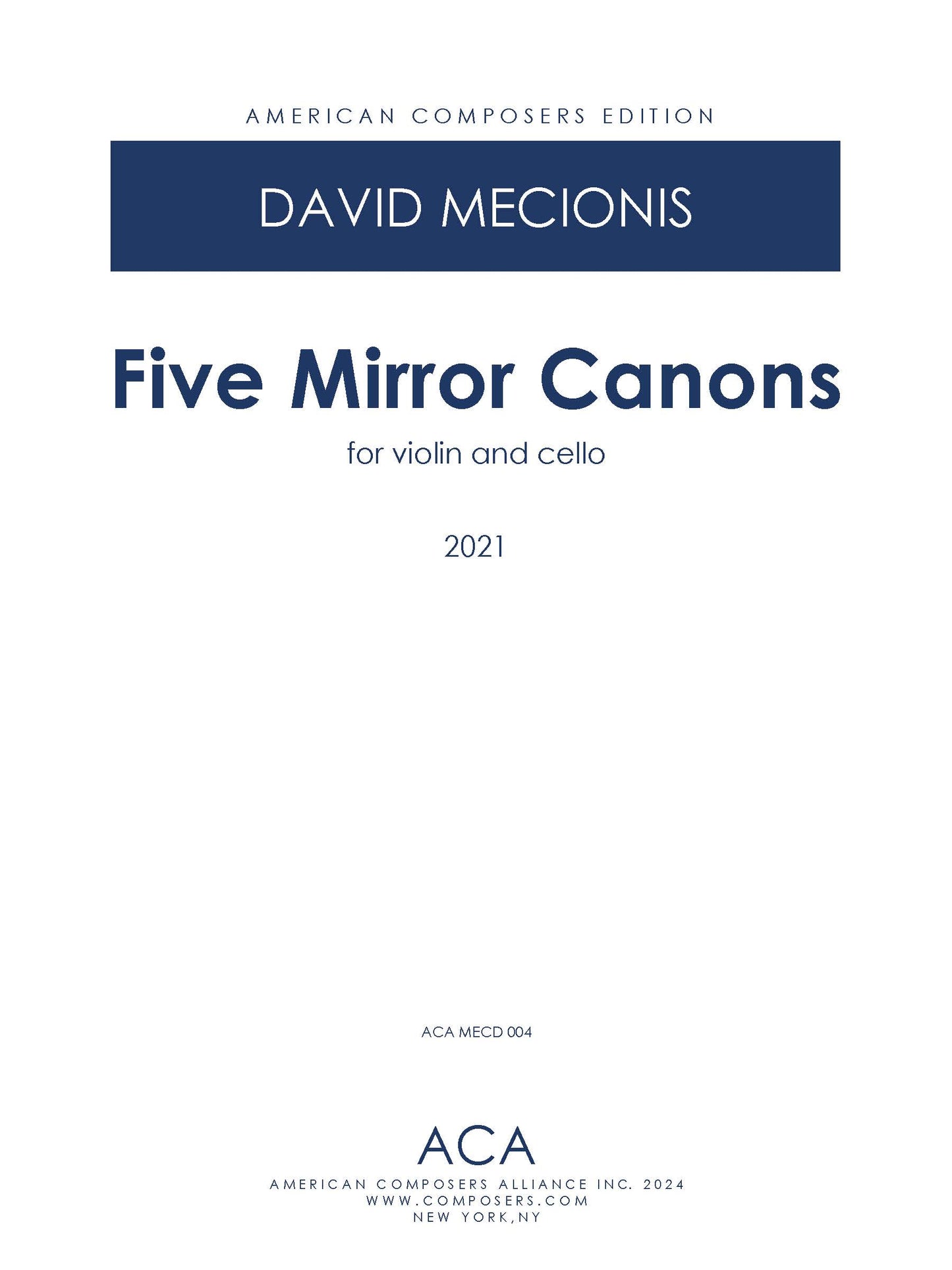 Five Mirror Canons