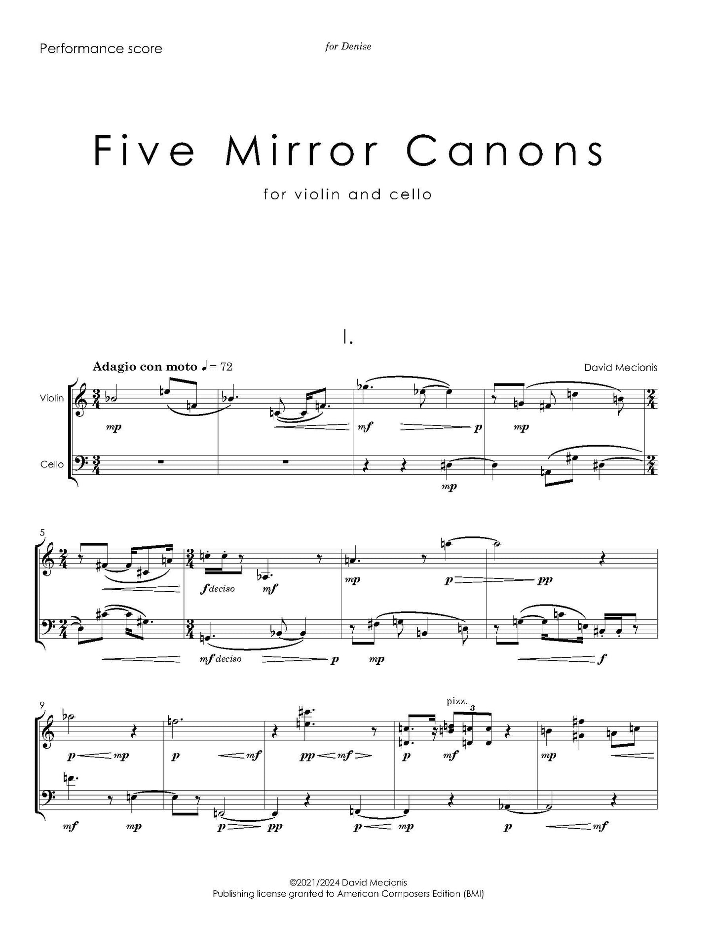 Five Mirror Canons