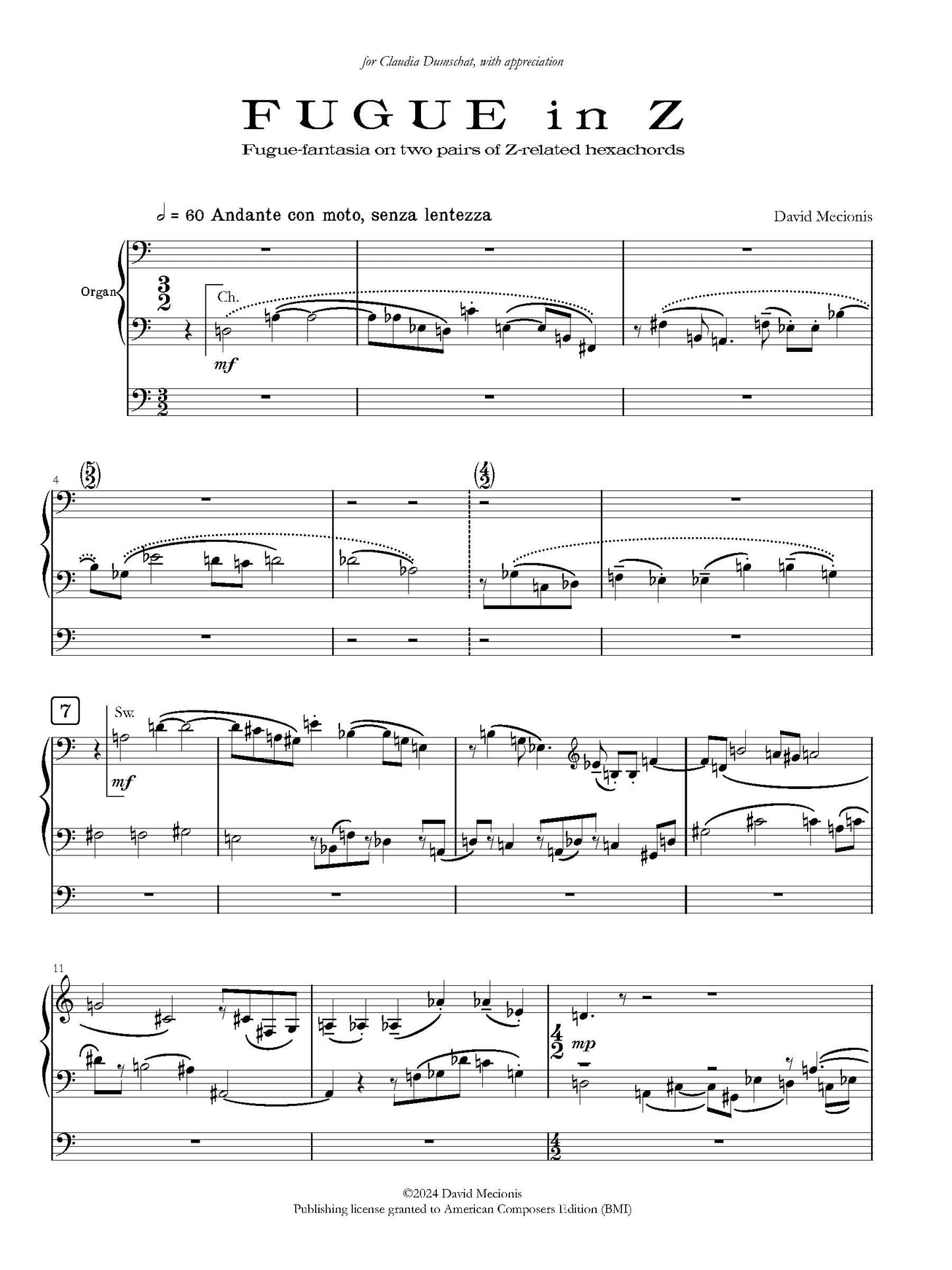 Fugue in Z