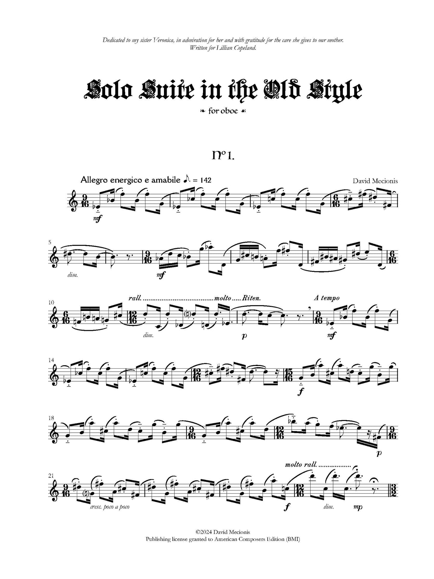 Solo Suite in the Old Style