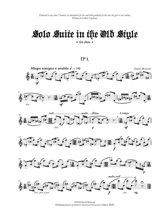 Solo Suite in the Old Style