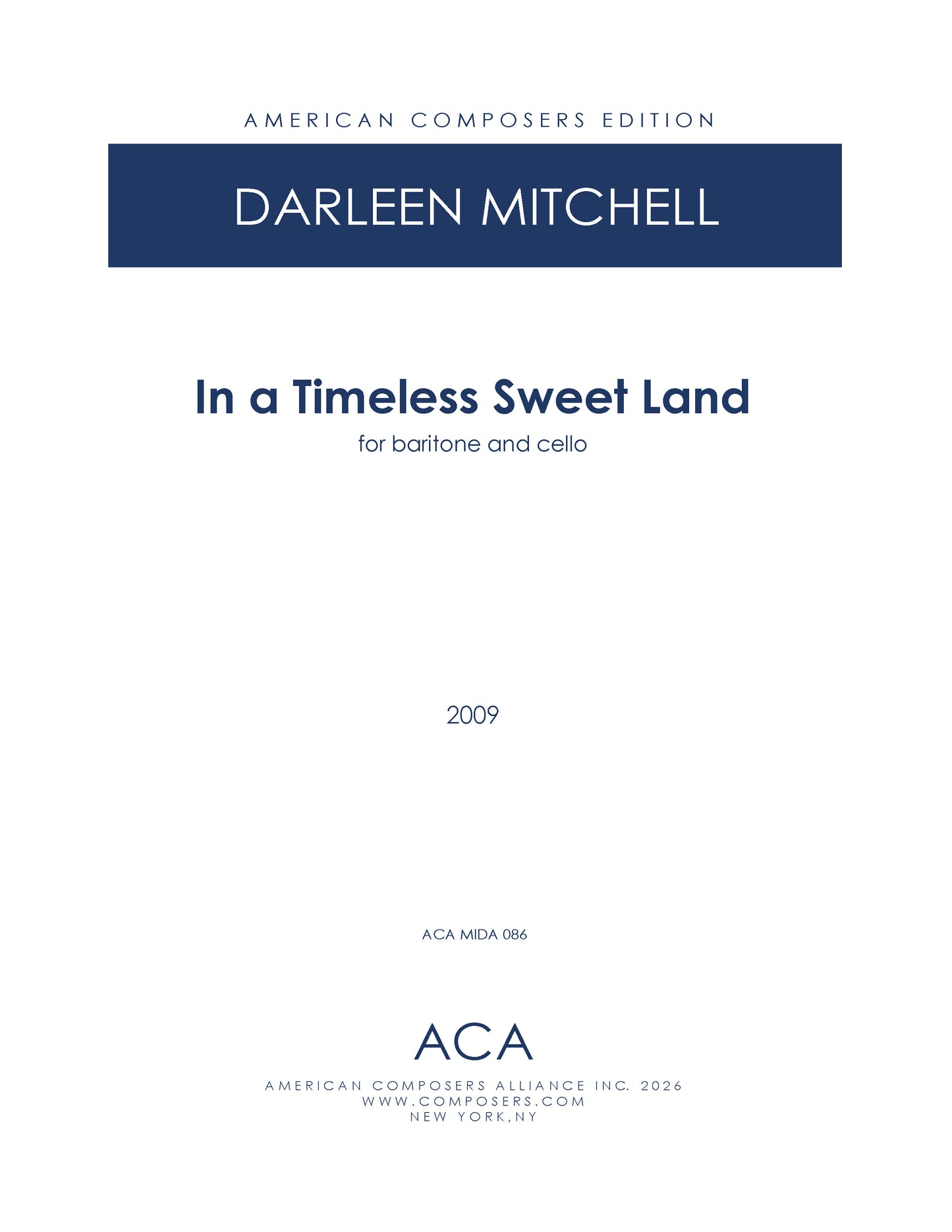 In A Timeless Sweet Land
