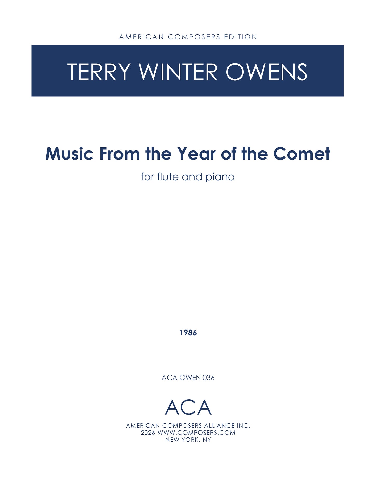 Music From the Year of the Comet