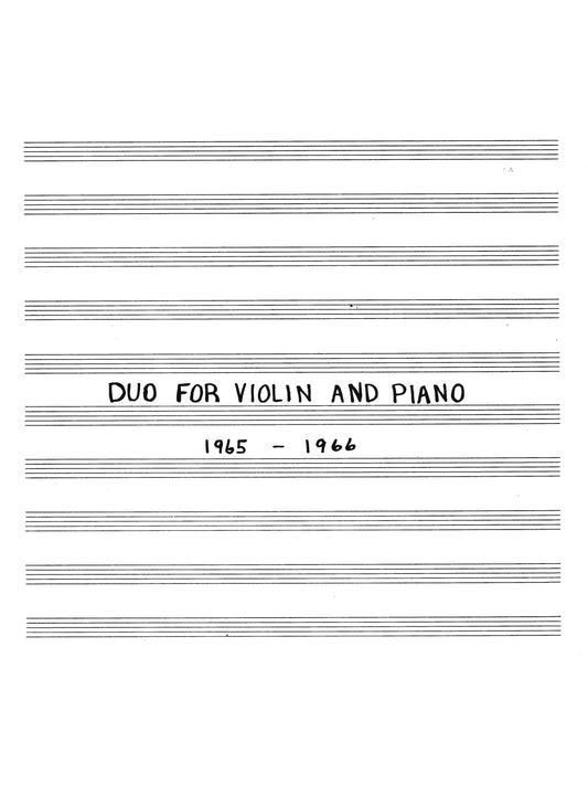DUO FOR VIOLIN AND PIANO