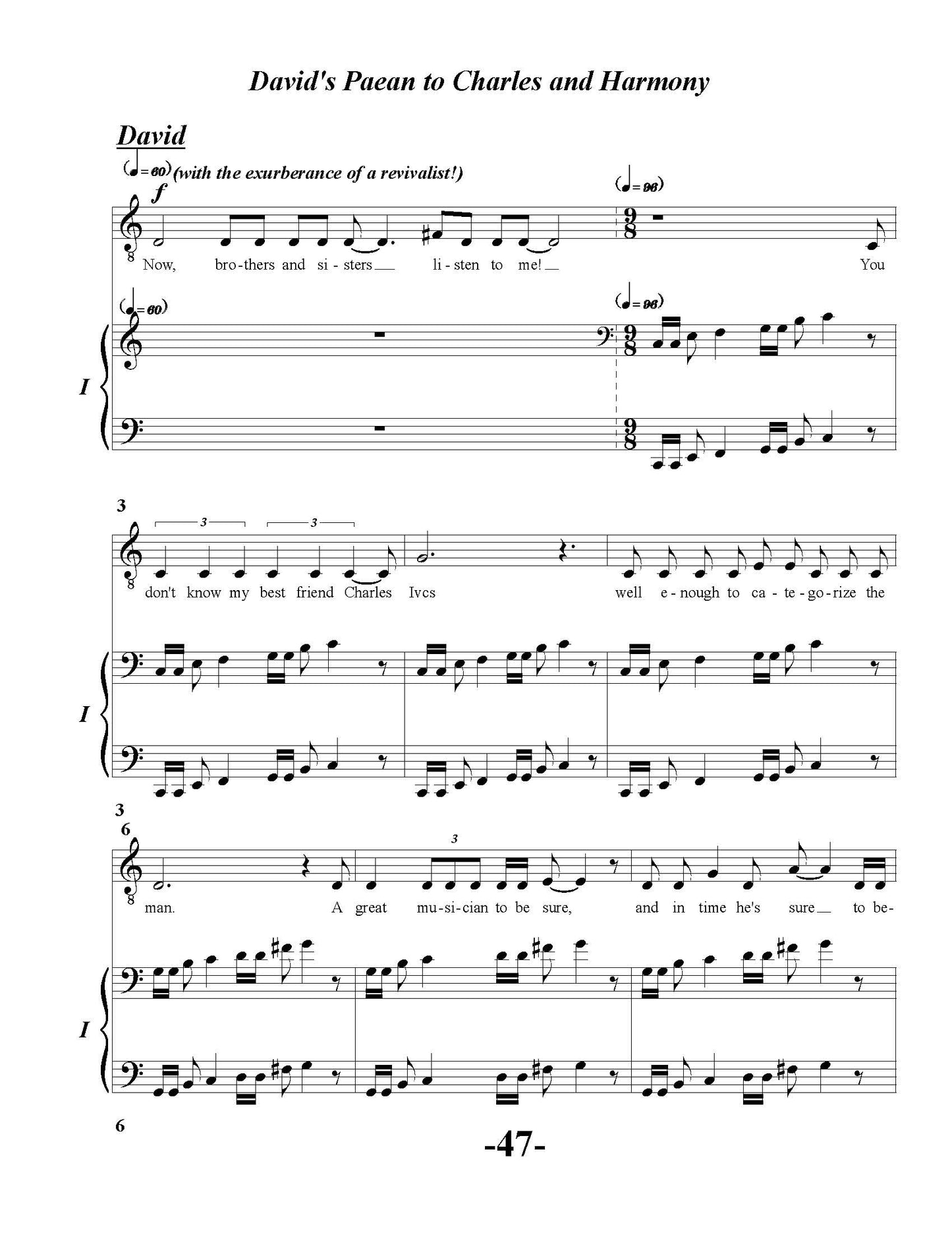 Harmony - Opera in Two Acts