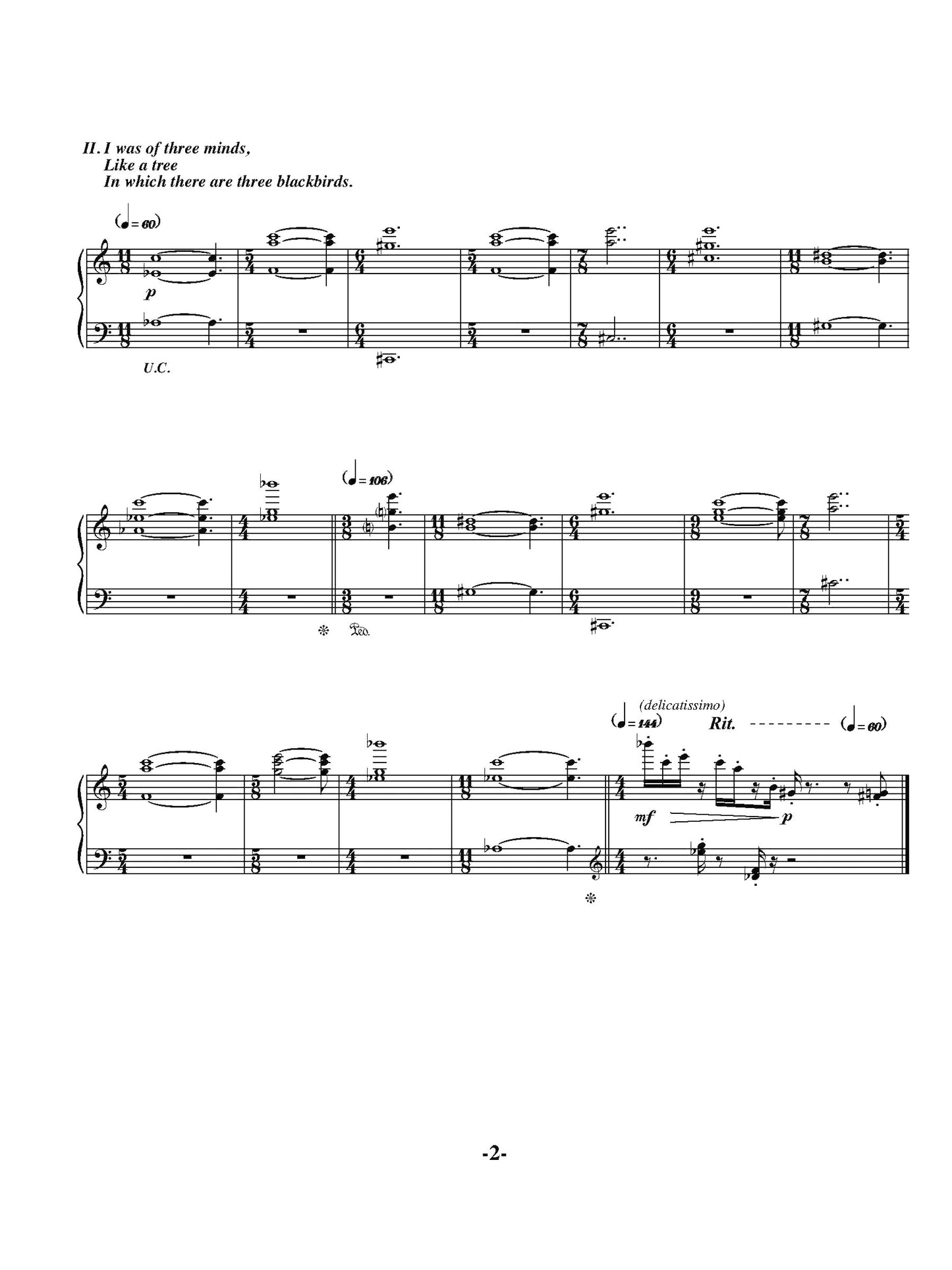 Thirteen Bagatelles For Piano (After Wallace Stevens)