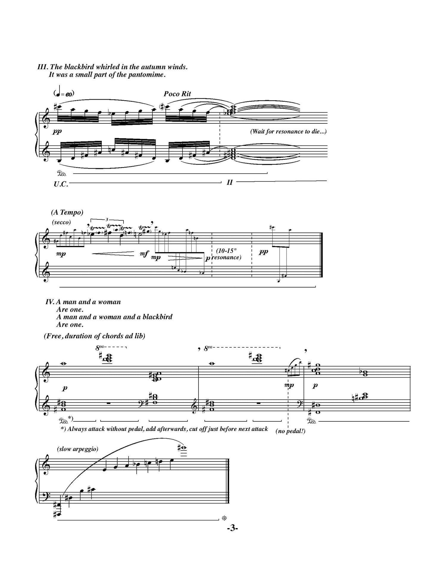 Thirteen Bagatelles For Piano (After Wallace Stevens)
