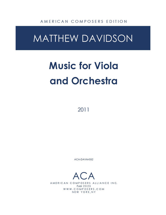 Music For Viola & Orchestra