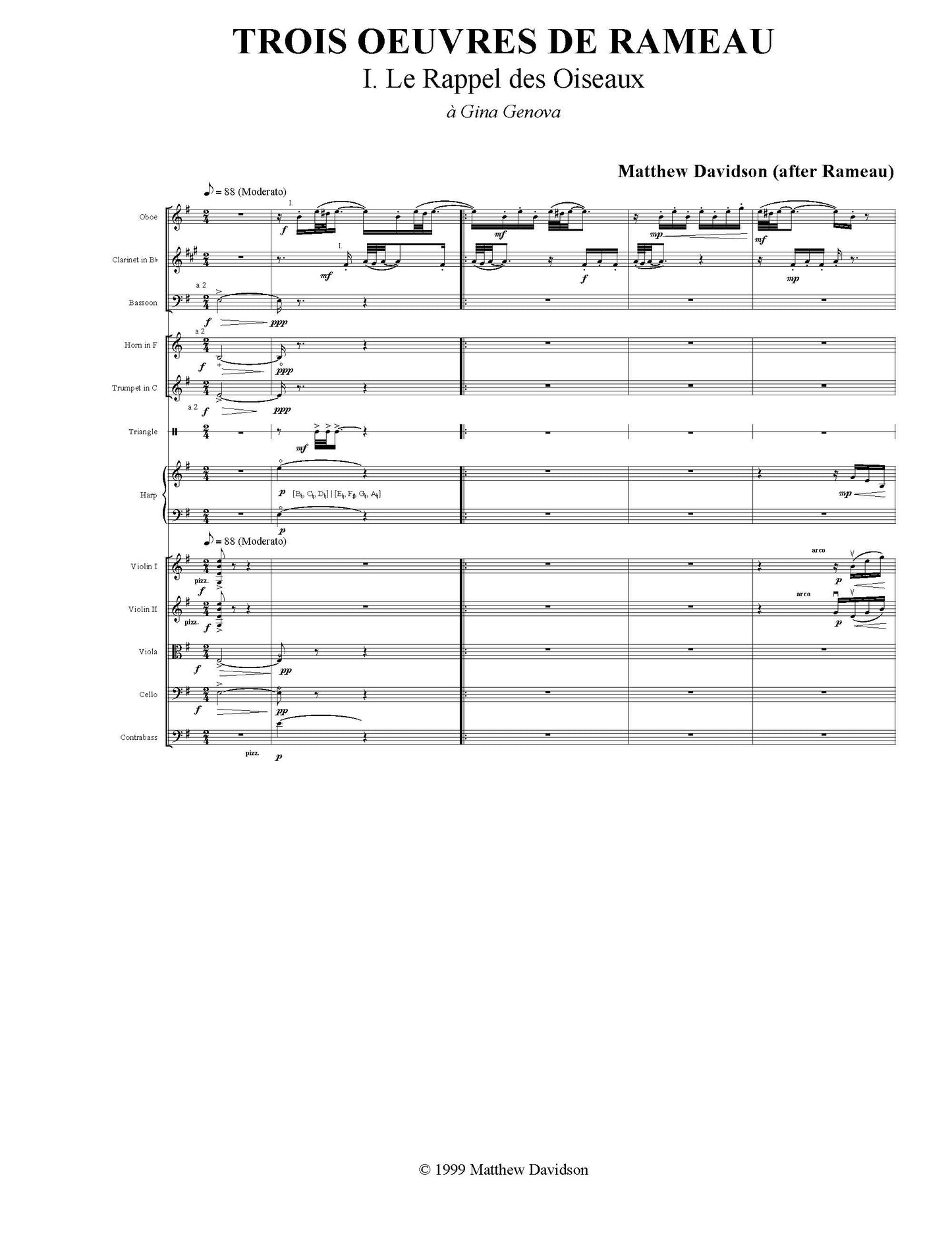 Trois Oeuvres De Rameau For Orchestra