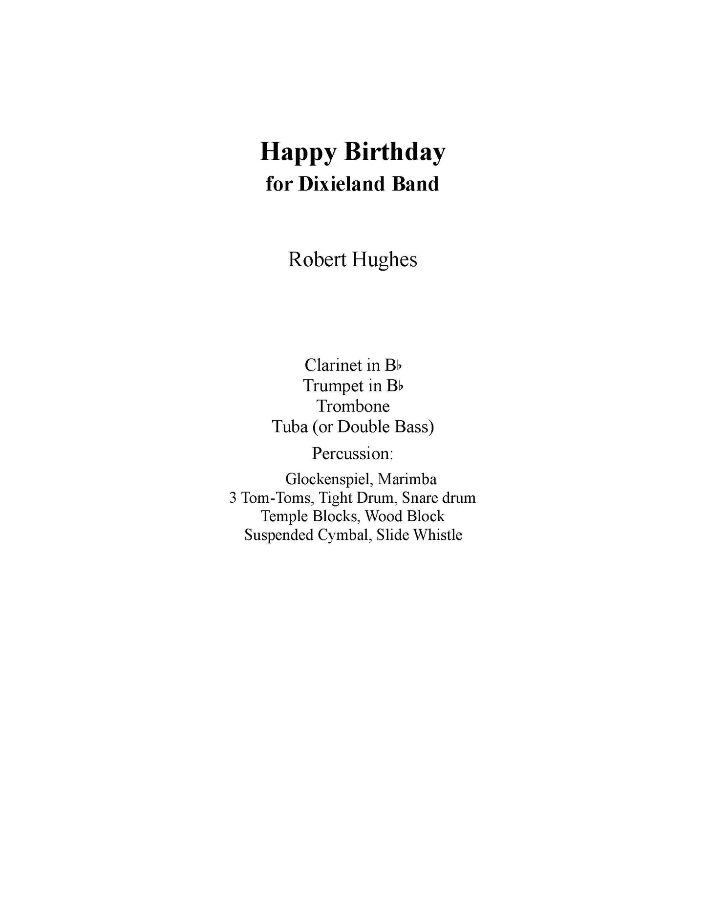 Happy Birthday for Dixieland Band