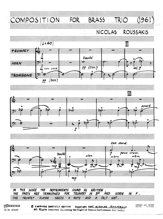 COMPOSITION FOR BRASS TRIO