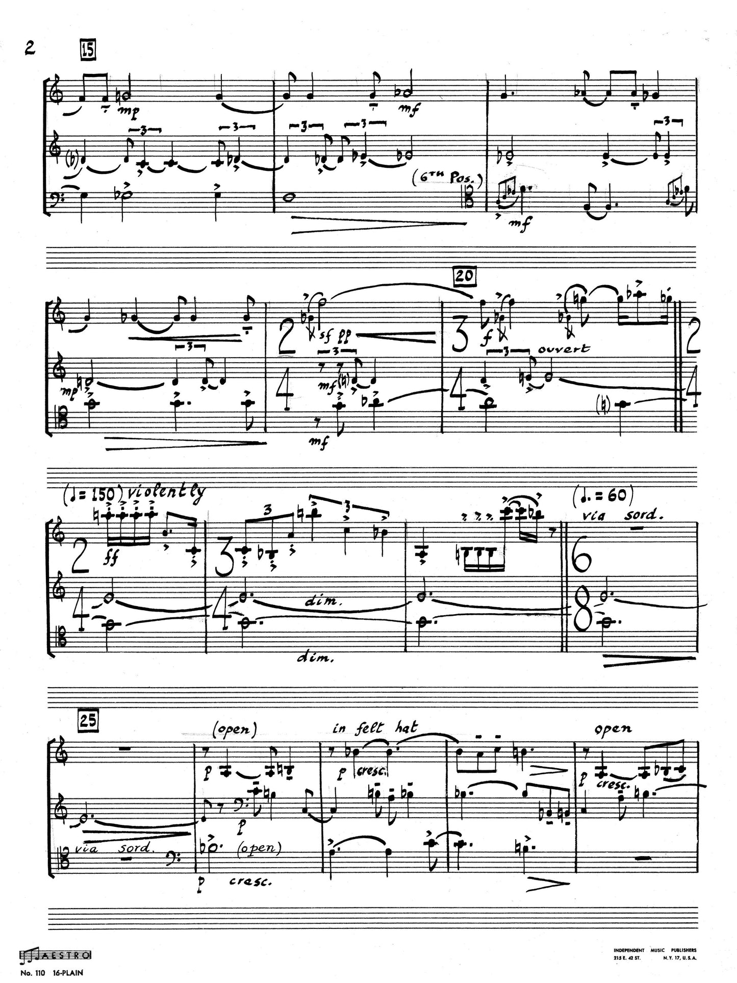 COMPOSITION FOR BRASS TRIO