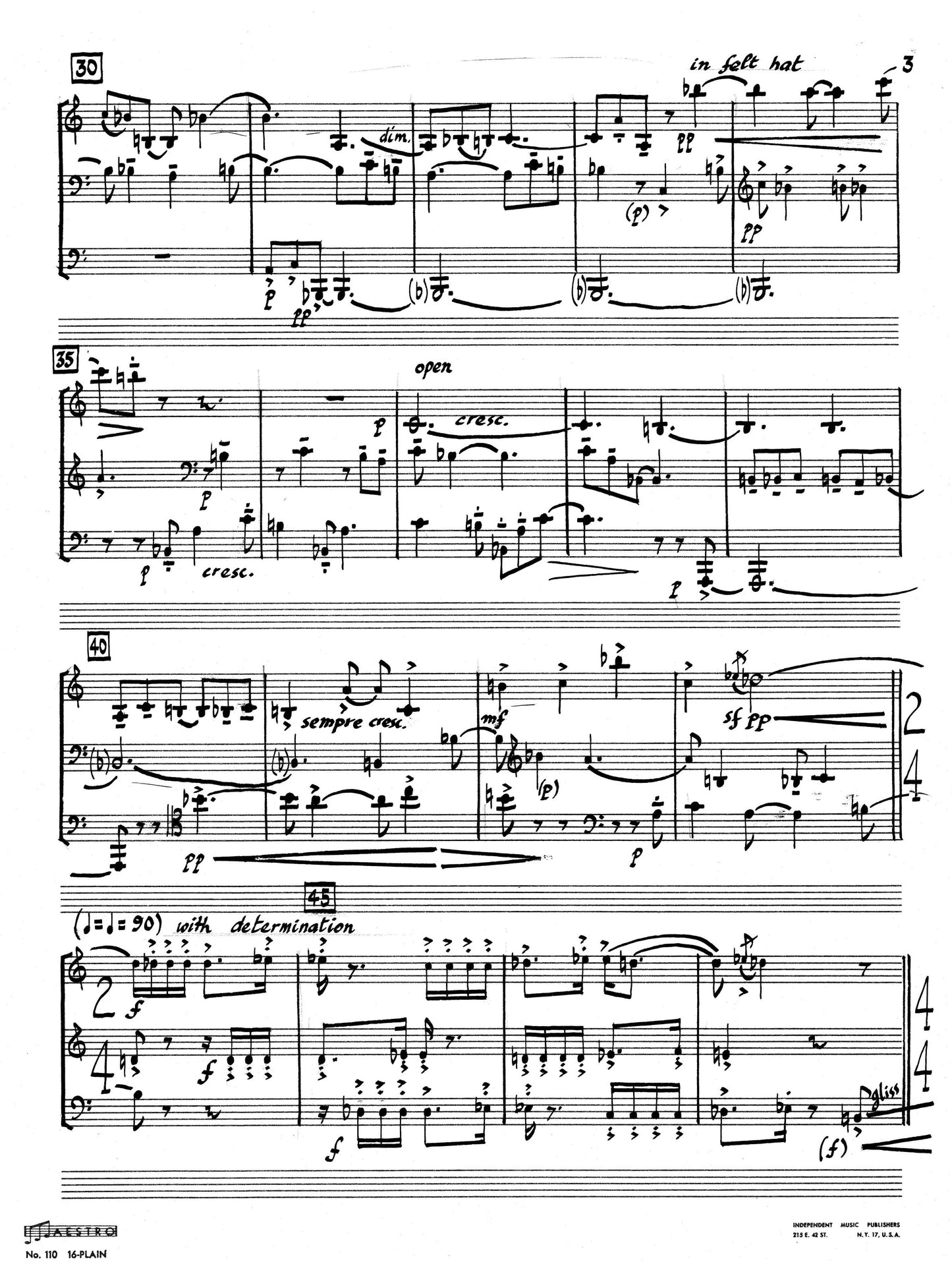 COMPOSITION FOR BRASS TRIO