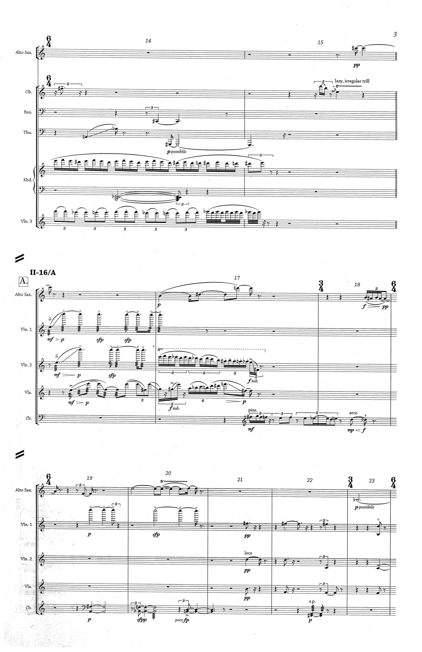 THIN MUSIC / THICK MUSIC Two Pieces for Twenty Players - i. THIN MUSIC