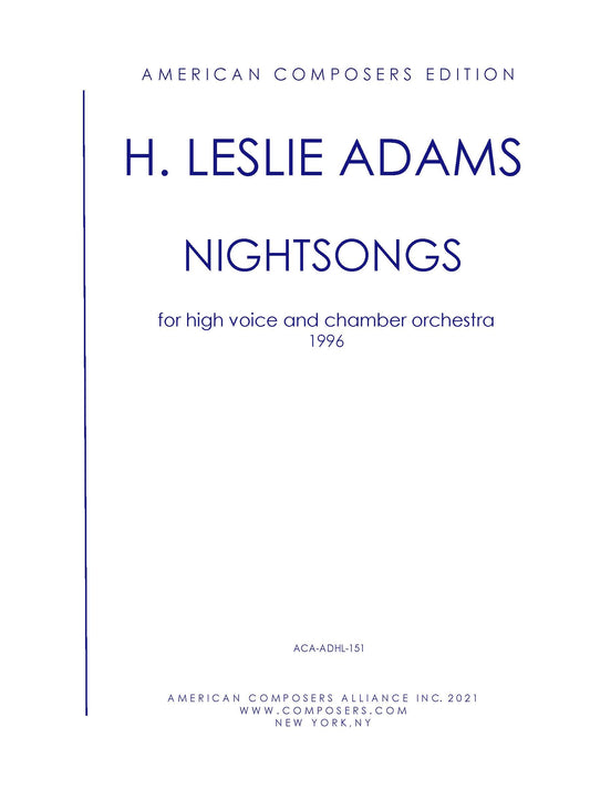NIGHTSONGS (with Chamber Orchestra): Higher voice - hhm hhm