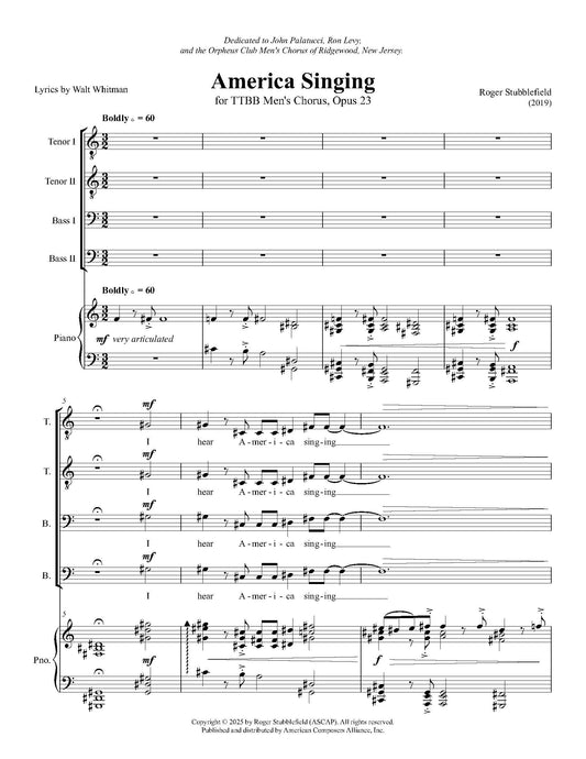 America Singing, Op. 23