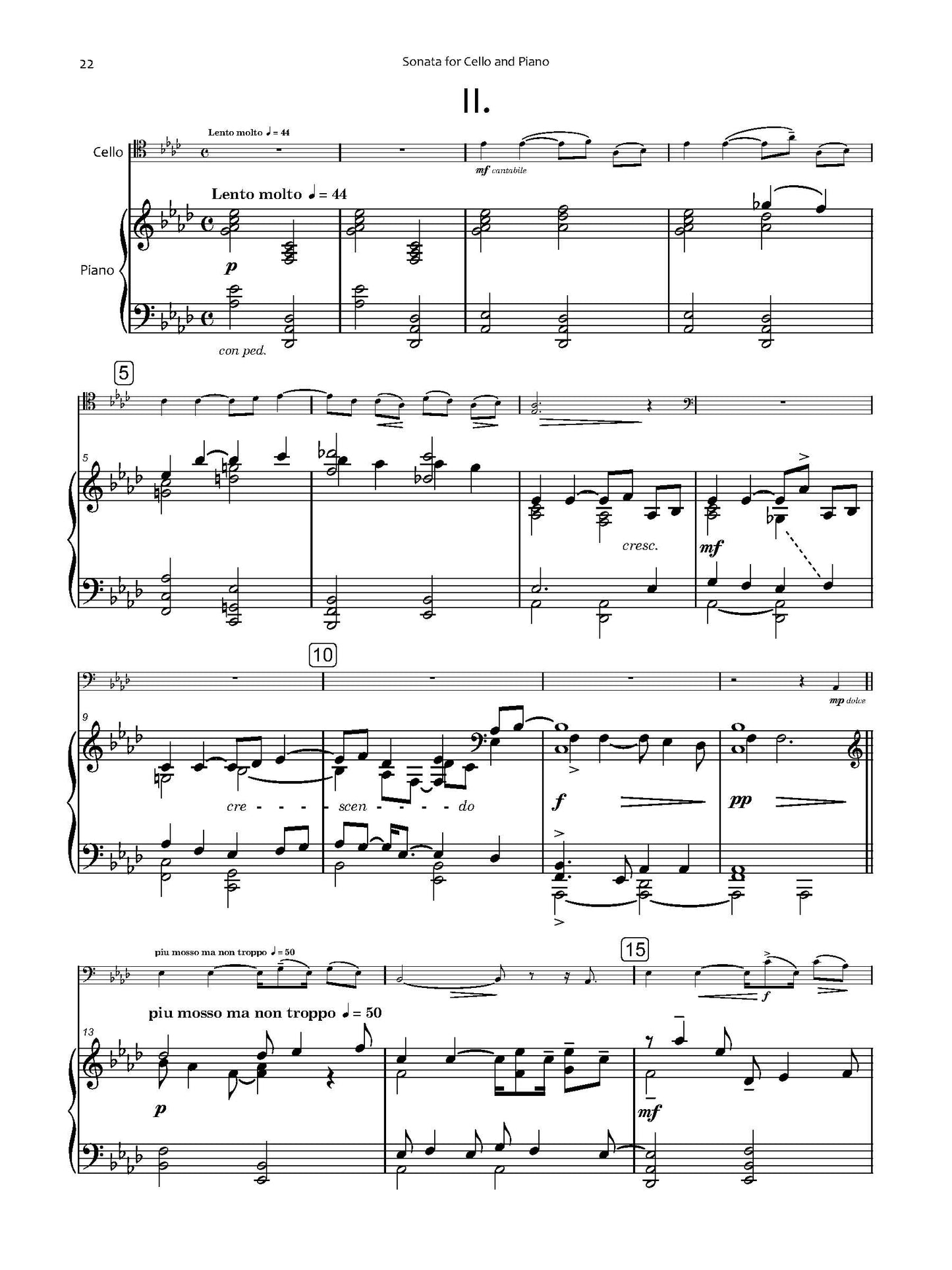 SONATA for Cello and Piano