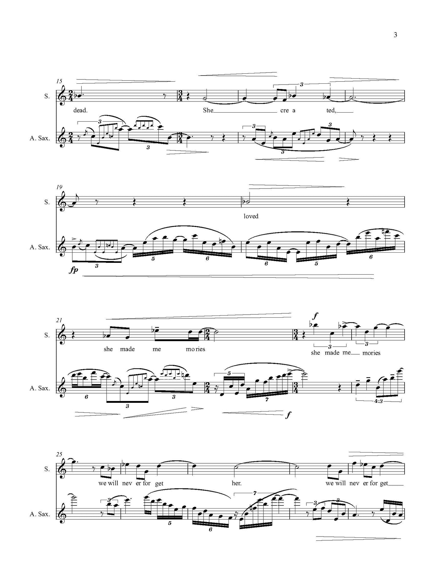 ELEGY: A Song of Hope, for Alto Saxophone and Voice