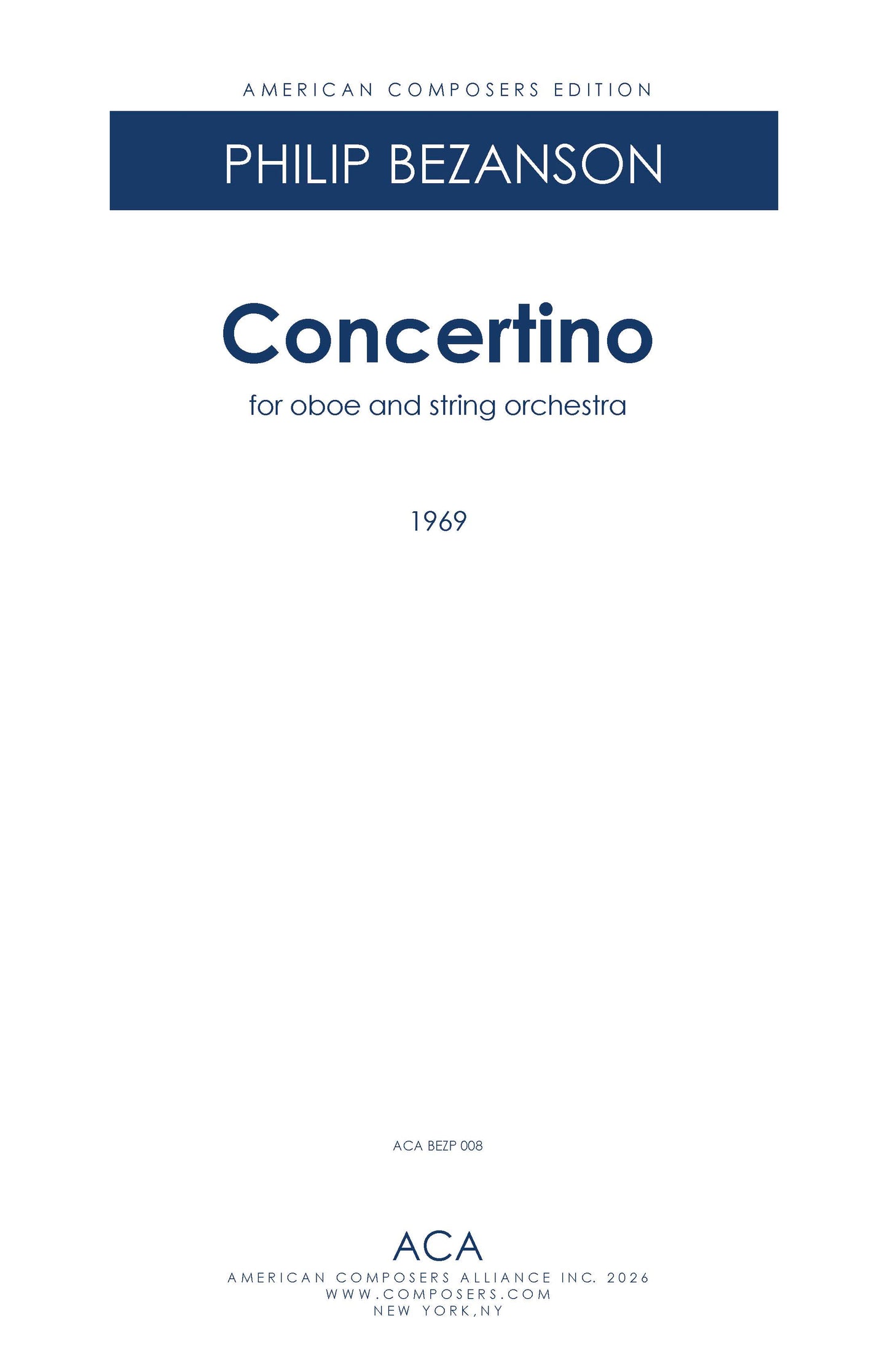Concertino for Oboe and String Orchestra