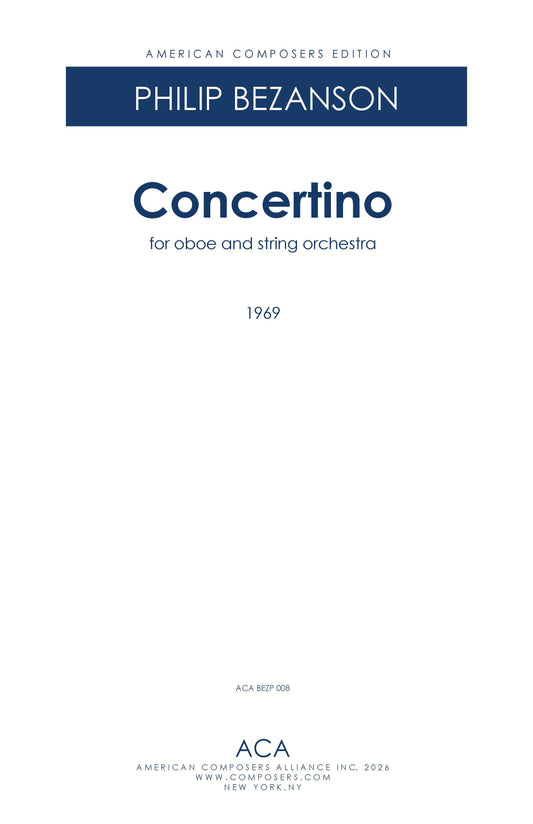 Concertino for Oboe and String Orchestra